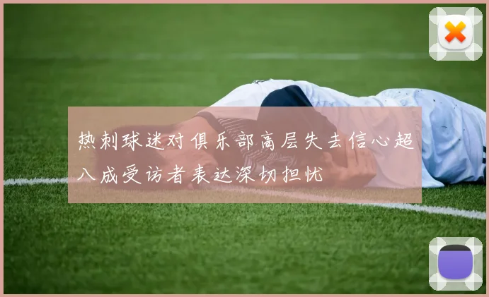 热刺球迷对俱乐部高层失去信心超八成受访者表达深切担忧